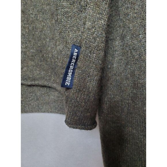 Abercrombie & Fitch Vintage Men's Muscle Fit Wool V Neck Y2K Sweater - Picture 5 of 7